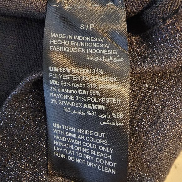 WHBM Draped Metallic-Knit Top, Size S, EUC - Picture 7 of 7